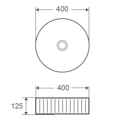 Умивальник накладний керамічний Mixxus Premium Wave-0101 400x400x125mm (MP6491) — Photo 2