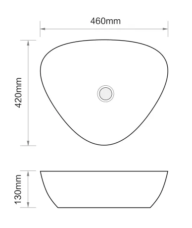 Раковина накладна Mixxus Premium WAVE-0104 MARBLE 460х420х130mm (MP6534) — Photo 2