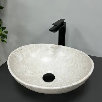 Умивальник (раковина) VBI PARMA LIGHT STONE MATT накладний — Photo 3