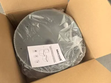 Раковина накладна Mixxus Premium TOPPER-0201 GRAY 410x410x165mm з переливом (MP6649) — Photo 2
