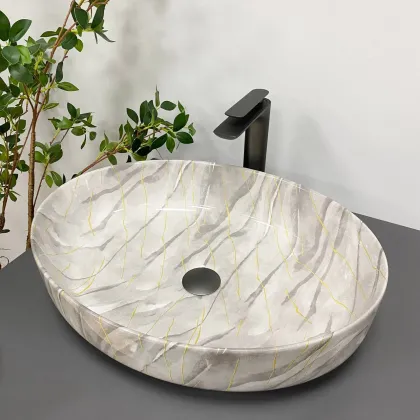 Умивальник (раковина) VBI UDINE STONE GLOSSY накладний — Photo 2