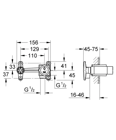 Прихована частина змішувача для раковини Grohe Non Rapido OHM (23200000) — Photo 1