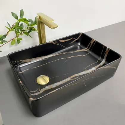 Умивальник (раковина) VBI VELLETRI BLACK STONE MATT накладний — Photo 4