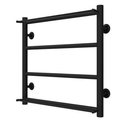 Рушникосушарка водяна Ladder П4 400х500 Deffi нержавіюча сталь (Чорний, Бокове ліве підключення) — Photo 1