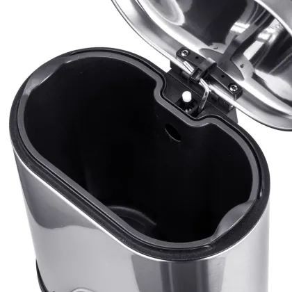 Відро для сміття з плавним закриттям овальне Mixxus Premium Topper-TC0205 SS Color 5л колір нержавійка (MI7059) — Photo 3