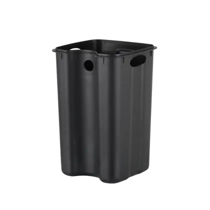 Відро для сміття з плавним закриттям квадратне ZERIX KUBIX-TC0108 SS COLOR 8л (колір нержавійка) (ZX5891) — Photo 1