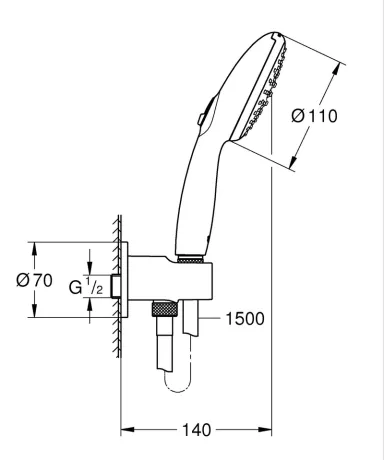 Набір для комплектації ванни та душа Grohe Grohtherm SmartControl з New Tempesta 250 (UA26415SC10) — Photo 4