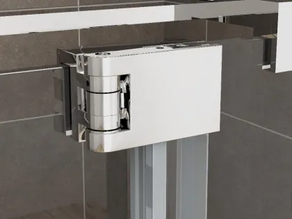 Душова кабіна без піддону Koer SR SC02-100x80x200-TR-01 прозоре скло Easy Clean 8мм, хром (KR5355) — Photo 9