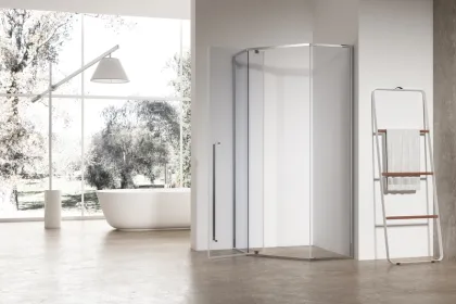 Душова кабіна без піддону Koer SR SC06-90x90x200-TR-01 прозоре скло Easy Clean 8мм, хром (KR5364) — Photo 1
