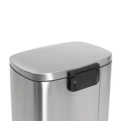 Відро для сміття з плавним закриттям прямокутне Mixxus Bevel-TC0112 SS Color 12л колір наржавійка (MI7087) — Photo 9