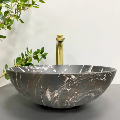 Умивальник (раковина) VBI AMALFI BLACK ONYX MATT накладний — Photo 3