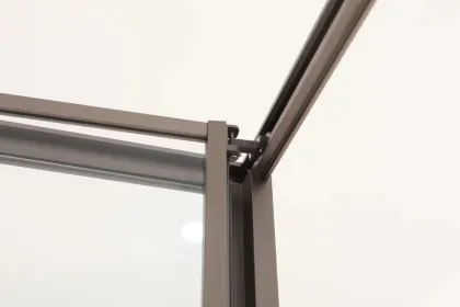 CRUZE душова кабіна 90*90*200см, тип дверей COME IN, профіль metal gun, прозоре скло — Photo 3