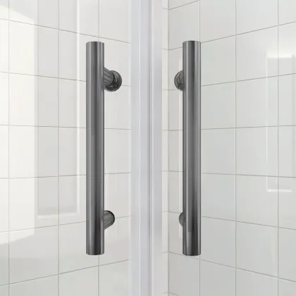 Душова кабіна без піддону Koer SR SC04-90x90x195-TR-07 прозоре скло Easy Clean 5мм, графіт (KR5362) — Photo 4