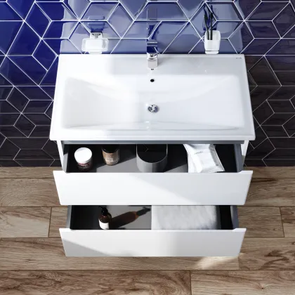 Тумба з раковиною, підвісна, 80 см AM.PM M85-FHX0802-WC0802WG38 X-Joy — Photo 2