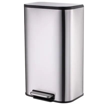 Відро для сміття з плавним закриттям прямокутне Mixxus Cubic-TC0112 SS Color 12л колір нержавійка (MI7089)