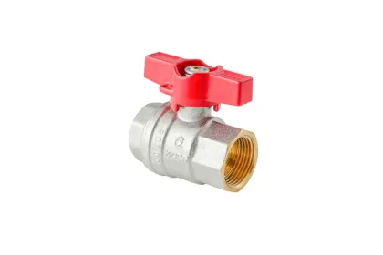 Кран кульовий ГГМ Koer Extreme KE.217-25 - 1" FF ручка "метелик" червона (KR5758)