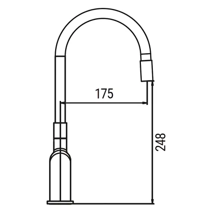 Змішувач для кухні Koer KB-70029-07 Колір графіт (KR5500) — Photo 4