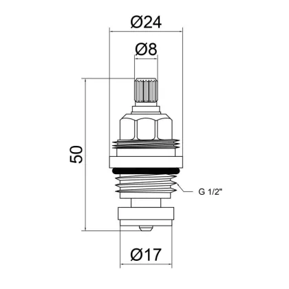 Кран-букс Lidz (BRA) 53 01 031 00 гума 1/2" — Photo 1