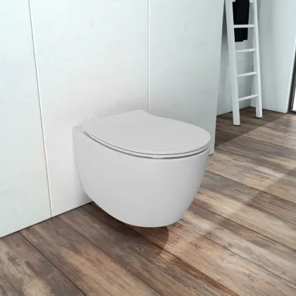 DAMA di VENEZIA унітаз підвісний безобідковий 36,3*51*40см з сидінням Slim Soft Close — Photo 3