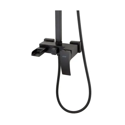 Душова колона із змішувачем водоспад Koer KB-58007-05 (Колір чорний) (KR3463) — Photo 8