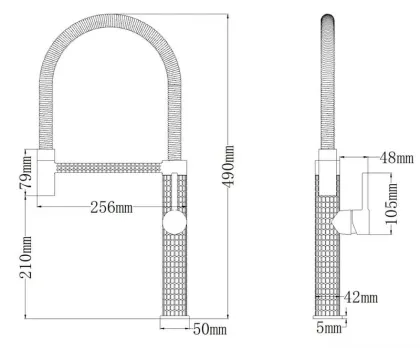 Змішувач для кухні Mixxus Premium Oliwer 017 GRAPHITE REFL.BLACK (MI6967) — Photo 1