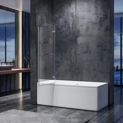 Шторки скляні на ванну Koer SR BS05-90x140-TR-01 прозоре скло Easy Clean 6мм, хром (KR5372) — Photo 8