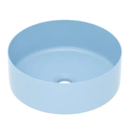 Умивальник накладний 35,8*35,8*13,7см круглий, matt blue