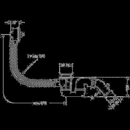 Flexaplus - злив/перелив для нестандартних ванн HANSGROHE 58141180 — Photo 1