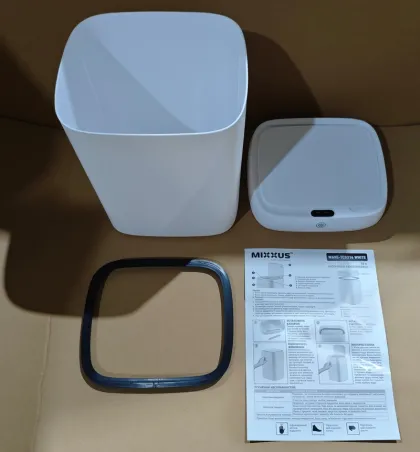 Відро для сміття сенсорне прямокутне Mixxus Wave-TC0314 White 14 л (колір білий) (MI8404) — Photo 12