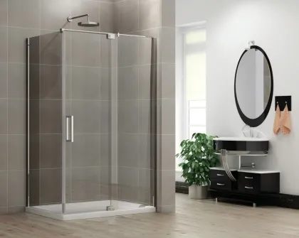 Душова кабіна без піддону Koer SR SC02-100x80x200-TR-01 прозоре скло Easy Clean 8мм, хром (KR5355) — Photo 6