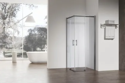 Душова кабіна без піддону Koer SR SC03-90x90x200-TR-07 прозоре скло Easy Clean 6мм, графіт (KR5359) — Photo 3