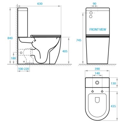 ROUND SMART комплект : унітаз підлоговий з сидінням Soft-close + бачок, змив Tornado — Photo 1