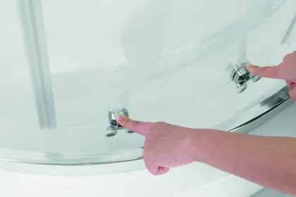 Душова кабіна без піддону Koer SR SC04-90x90x195-TR-01 прозоре скло Easy Clean 5мм, хром (KR5360) — Photo 15