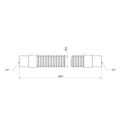 Шланг злив SD Plus для стиральної машини 200 см SD096W200 — Photo 1