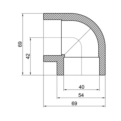 Кутик PPR Thermo Alliance 40, 90° — Photo 1