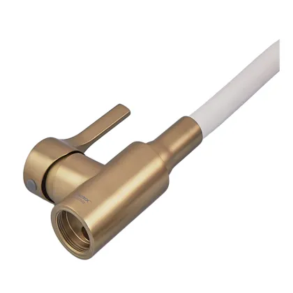 Змішувач для кухні ZERIX REX-011 BRUSHED GOLD REFL.WHITE з нерж. сталі (Колір матове золото+силіконовий вилив білий) (ZX6134) — Photo 6