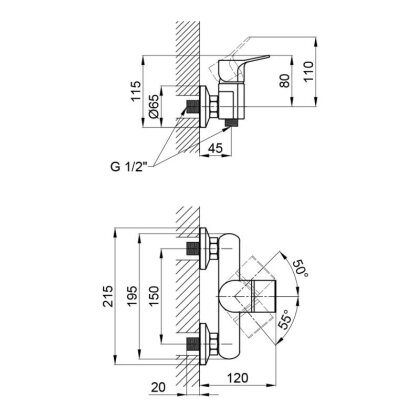 Змішувач для душу Qtap Javornik QTJAV4014107C Chrome — Photo 1