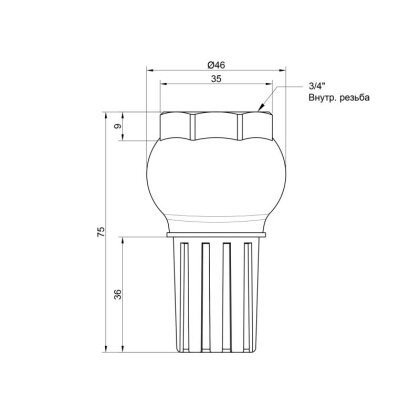 Донний клапан Icma 3/4&quot; №49 — Photo 1