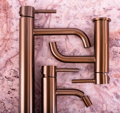 Змішувач для раковини (умивальника) REA LUNGO BRUSHED COPPER низький — Photo 2
