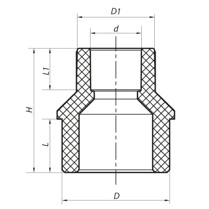 Муфта редукційна Нb 32x25 PPR Koer K0058.PRO (KP0068) — Photo 1