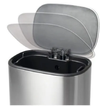 Відро для сміття з плавним закриттям овальне Mixxus Premium Diverse-TC0112 SS Color 12л колір наржавійка (MI7079) — Photo 5