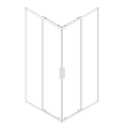 Душова кабіна без піддону Koer SR SC10-90x90x195-TR-12 прозоре скло Easy Clean 6мм, матове золото (KR5943) — Photo 9