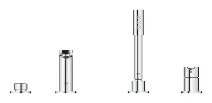 Одноважільний змішувач для ванни на 4 отвори Grohe Lineare (19577001) — Photo 3