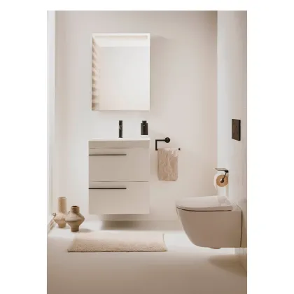 ONA умивальник 55x46x16 см, прямокутний, з отвором під змішувач, Fineceramic — Photo 5