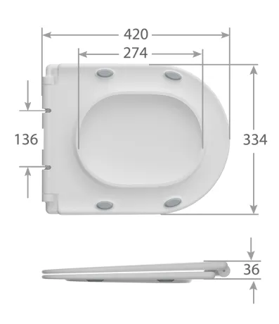 Унітаз-компакт Mixxus BEVEL-0407-T1 630х350х795mm, система змиву TORNADO 1.0 (MI6690) — Photo 5