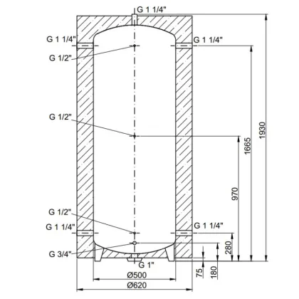 Теплоакумулятор Thermo Alliance TA-00 350 (60 мм) — Photo 1