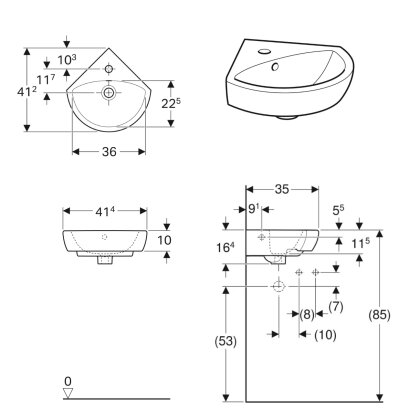 Умивальник GEBERIT SELNOVA 500.326.01.1 — Photo 1