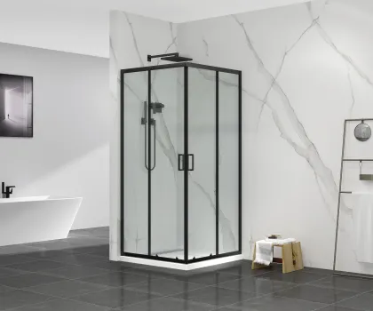 Душова кабіна без піддону Mixxus Premium DIVERSE SC02-90x90x195-TR Black прозоре скло 5мм (MI6862) — Photo 3