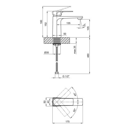 Змішувач для раковини Qtap Matice QTMAT1063103C Chrome — Photo 1