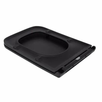 Сидіння для унітаза (Gemini) 435x357x37 мм, Matt Black, з мікроліфтом, Slim Duroplast, Quick Release QT99HY2312MB Qtap — Photo 3